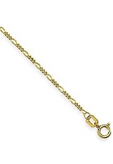 very nice gold figaro chain childrens necklace
